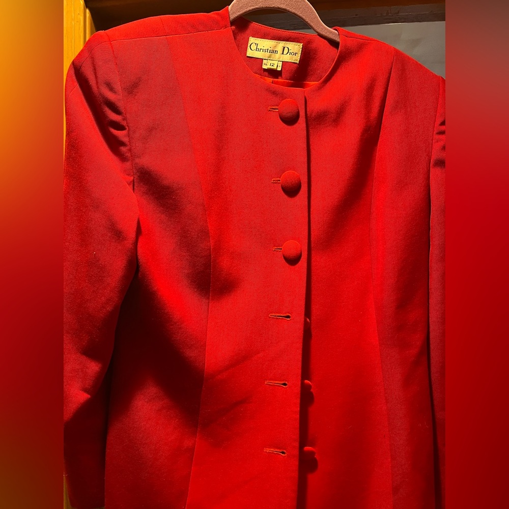 Christian Dior Red Suit